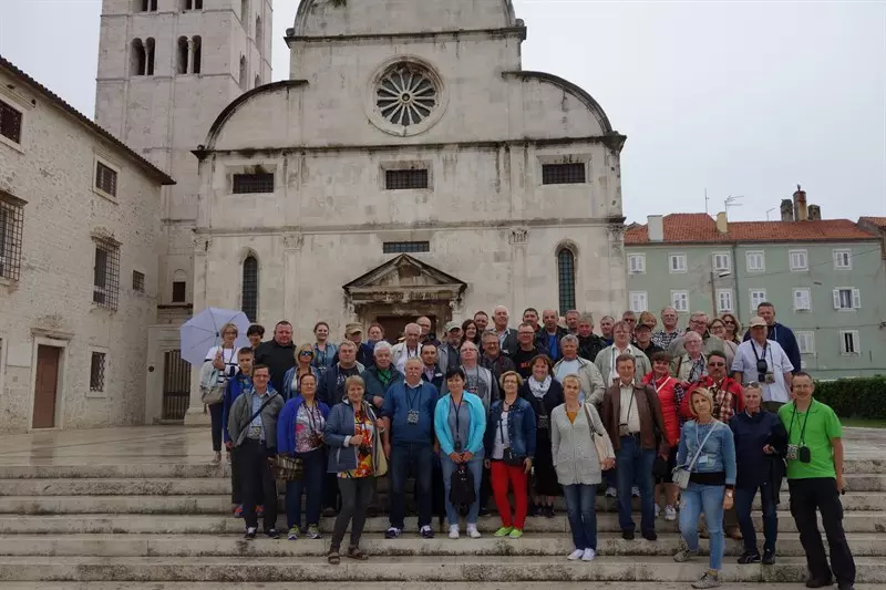 Uczestnicy wycieczki SEP w Zadarze stolicy Chorwacji